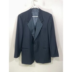 Mani Giorgio Armani Men's 41 R  Saks Fifth Ave Black Wool Tuxedo Jacket‎ Italy